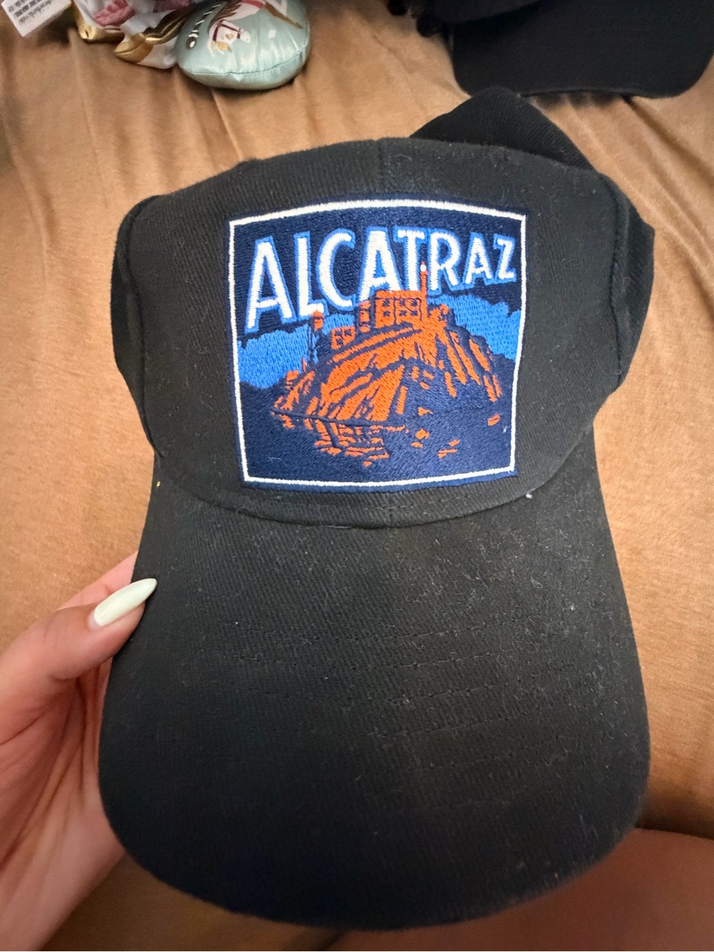 Alcatraz Embroidered Patch Black Baseball Cap